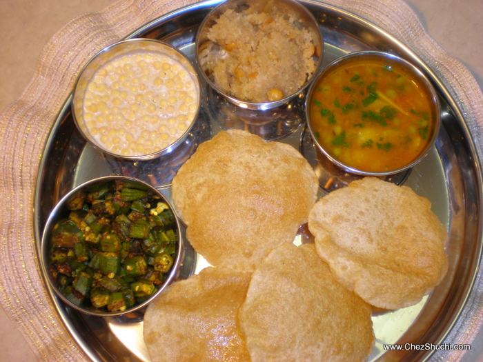poori sabji thali